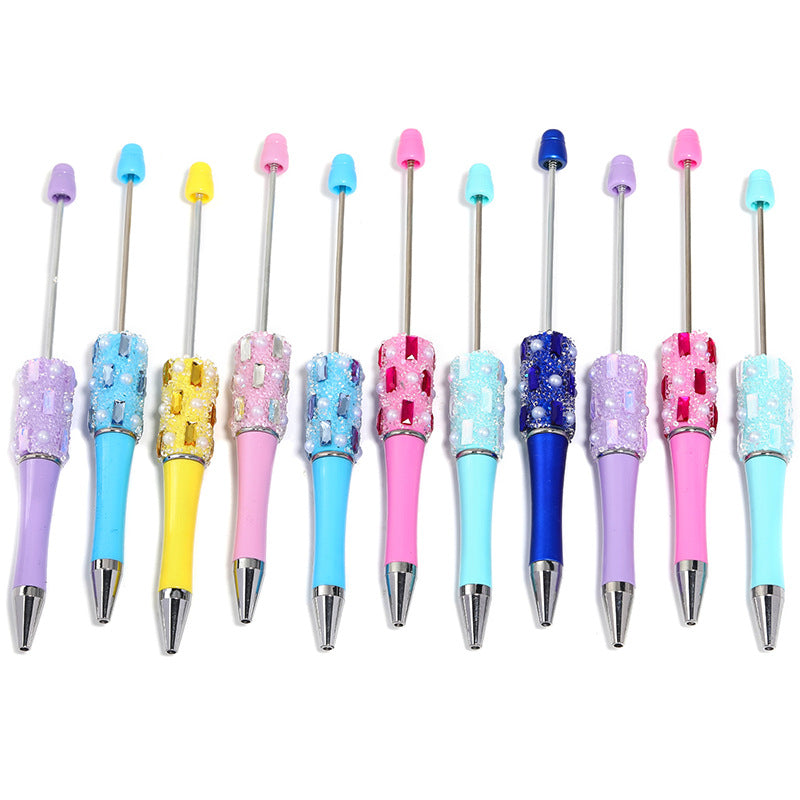 Wholesale 5pcs Beadable Pens Creative Bead Pen Ballpoint Pen